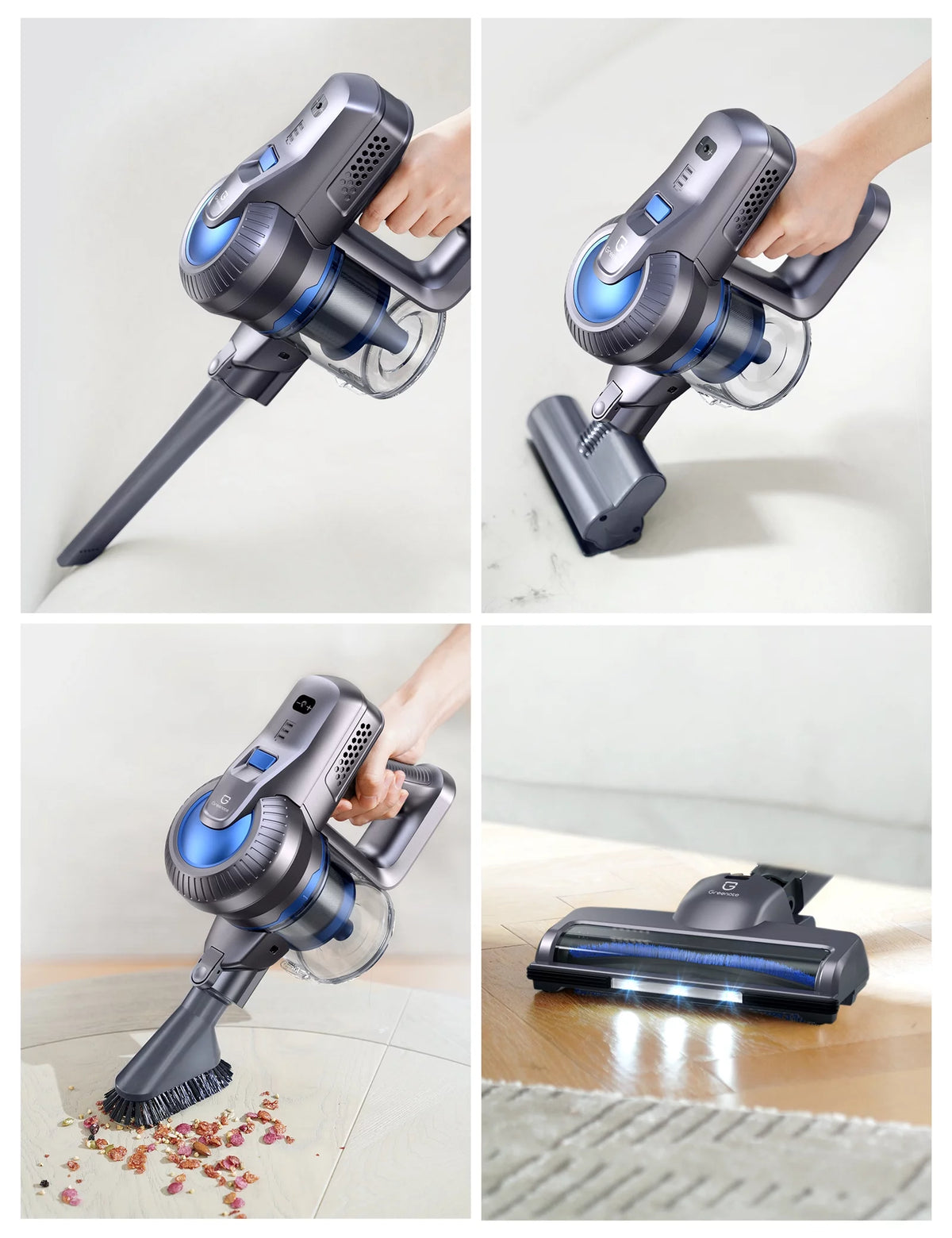 Cordless Vacuum Cleaner 26000PA, Lightweight Stick Vacuum Cleaner with LED Headlight Z903