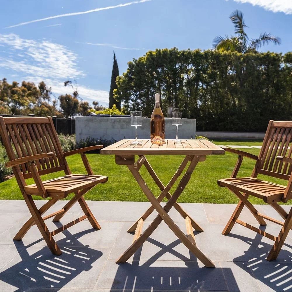 Brown Folding Chair with Arm Rests M44856
