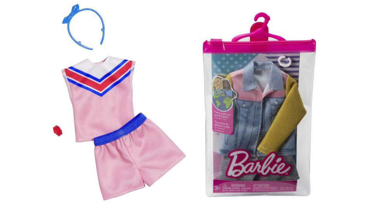 Barbie Fashion Pack Sporty Sleeves Shorts Long Sleeve Denim Jacket O932