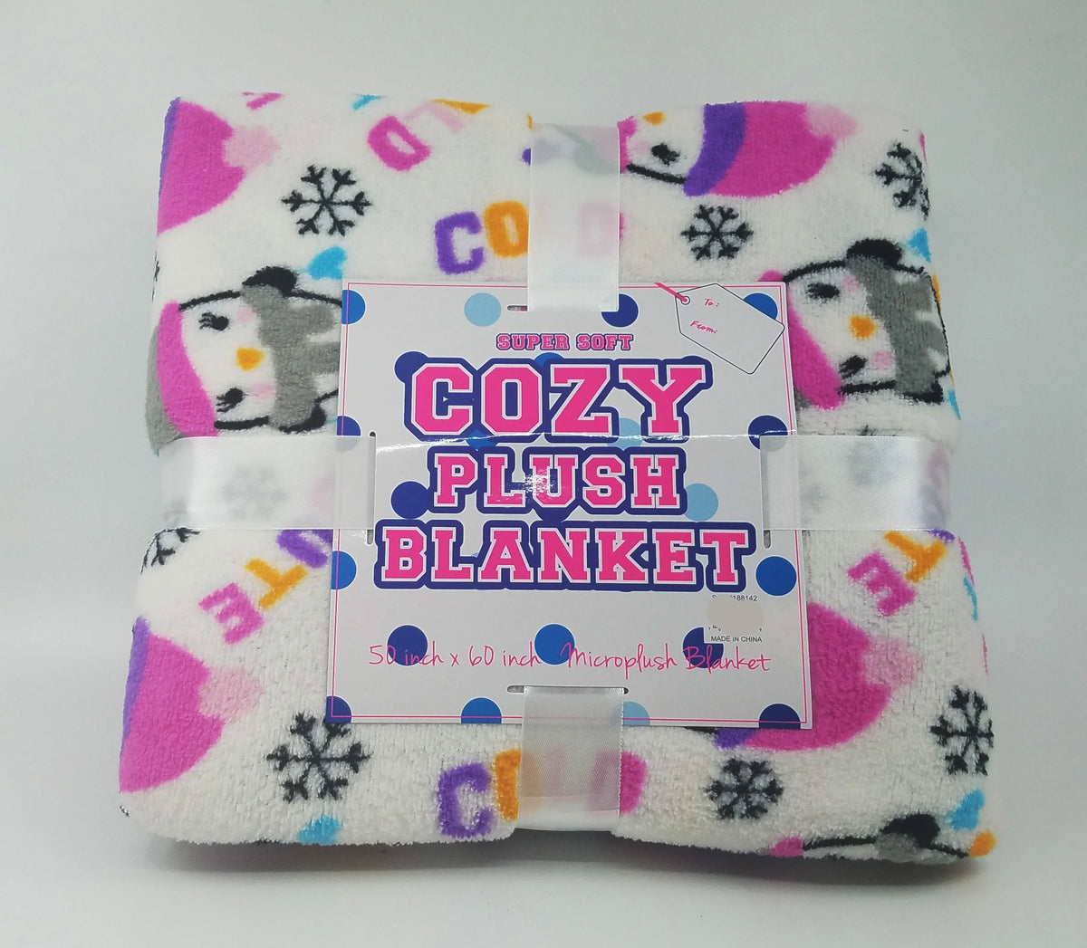 Pink Purple Micro-Plush Throw Blanket 50 x 60 inches D4521