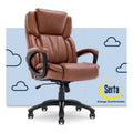Executive Office Chair Cognac Bonded Leather F853211