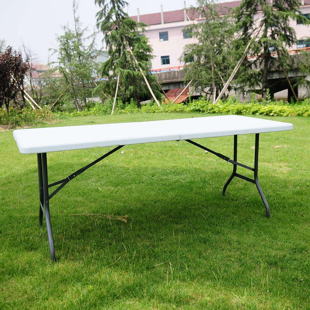 6 FT White Plastic Folding Table C905