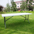 6 FT White Plastic Folding Table C905