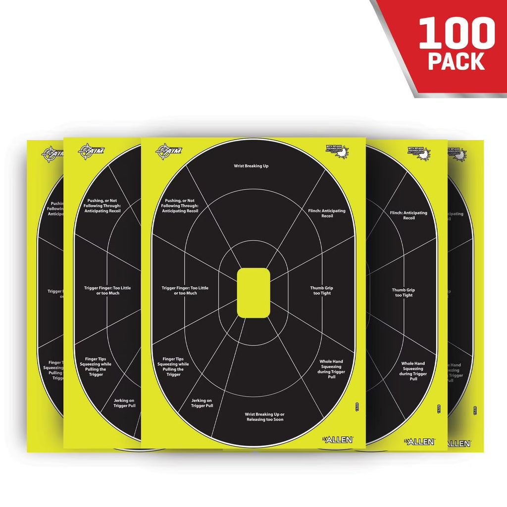 Splash Firearm Shooting Targets, 100-Pack, Black Q331
