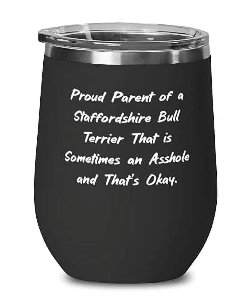 Staffordshire Bull Terrier Wine Glass Y5595