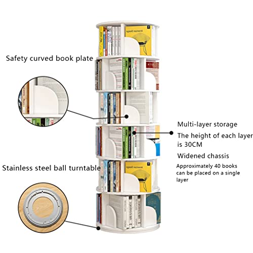 White Rotating 6 Tier Bookshelf F4799