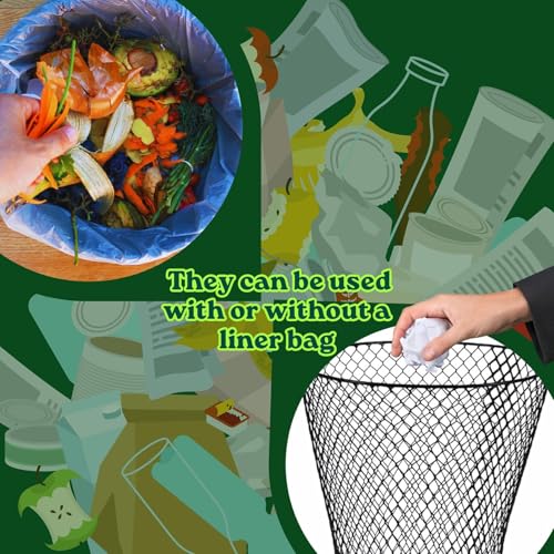 Wire Mesh Round Waste Basket 9 inch Black C342990