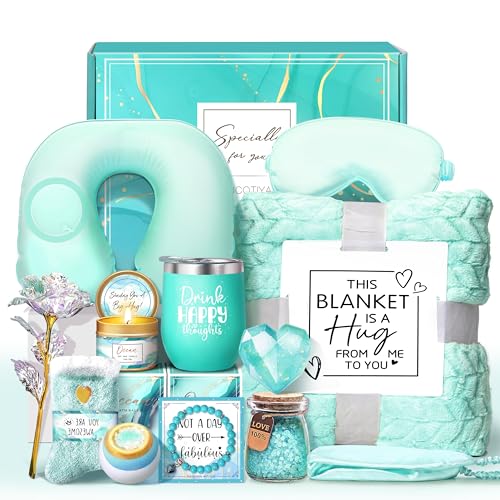 Ocean Relaxing Spa Gift Basket Care Package with Blanket L139013