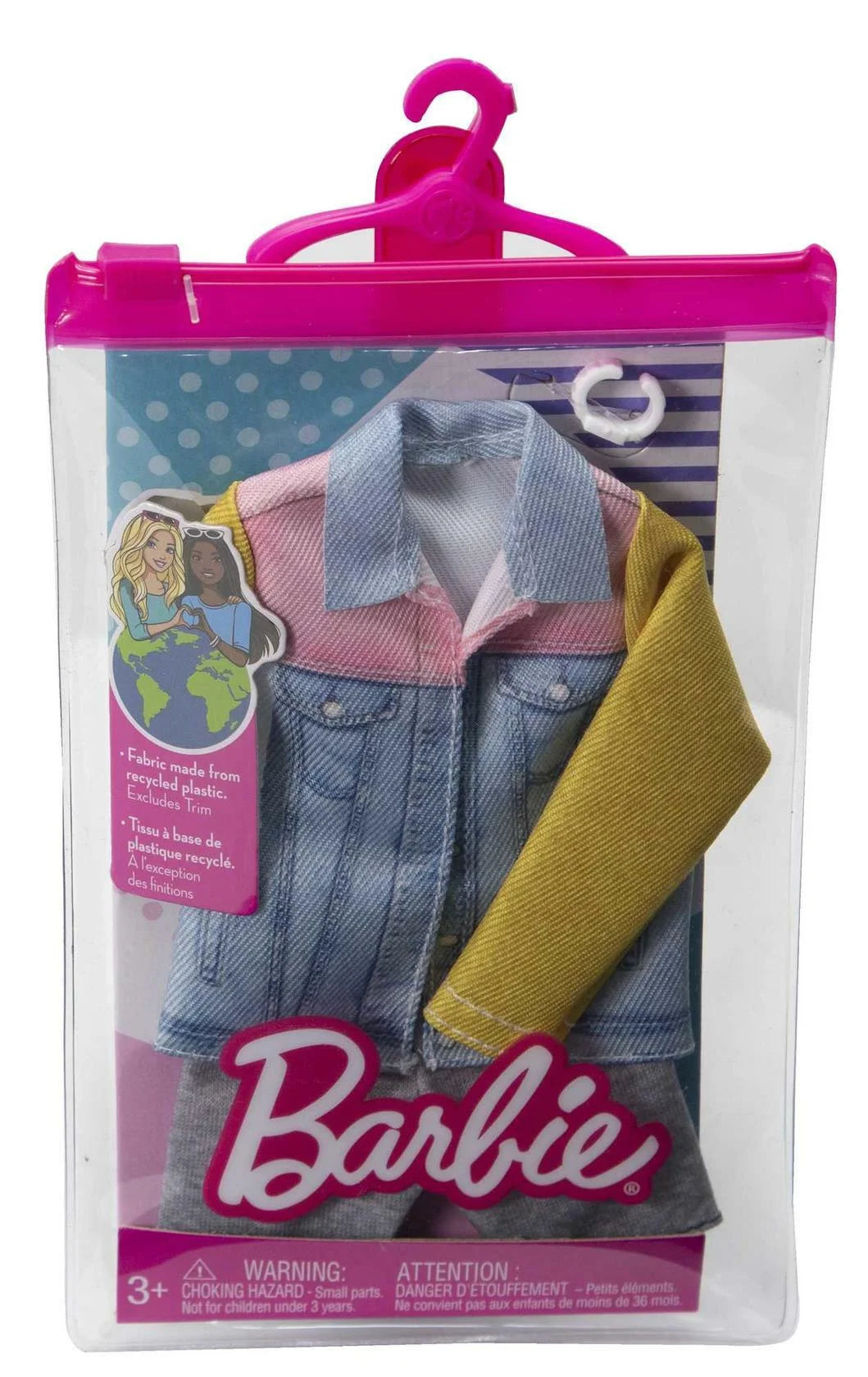 Barbie Fashion Pack Sporty Sleeves Shorts Long Sleeve Denim Jacket O932