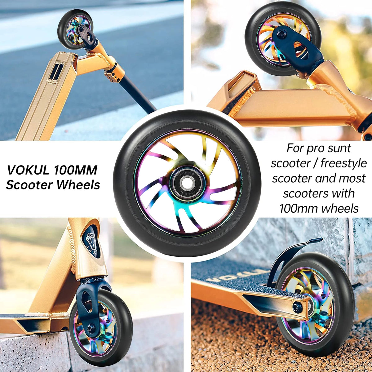 100mm Scooter Wheels Replacement Set E570790