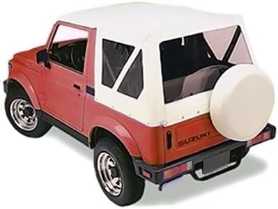 White Leather Grain Vinyl Soft Top for Suzuki Samurai U593051