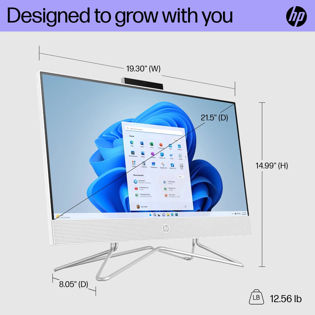 21.5 All-in-One PC, Intel Pentium, 8GB Memory, 128GB SSD, Windows 11 Home, White M40414