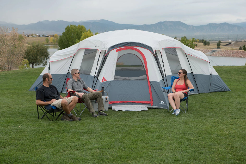 20-Person 4-Room Cabin Tent with 3 Separate Entrances A2462