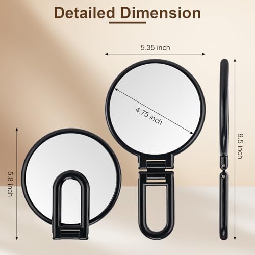 1X/10X Magnifying Double Sided Foldable Handheld Mirror P846457