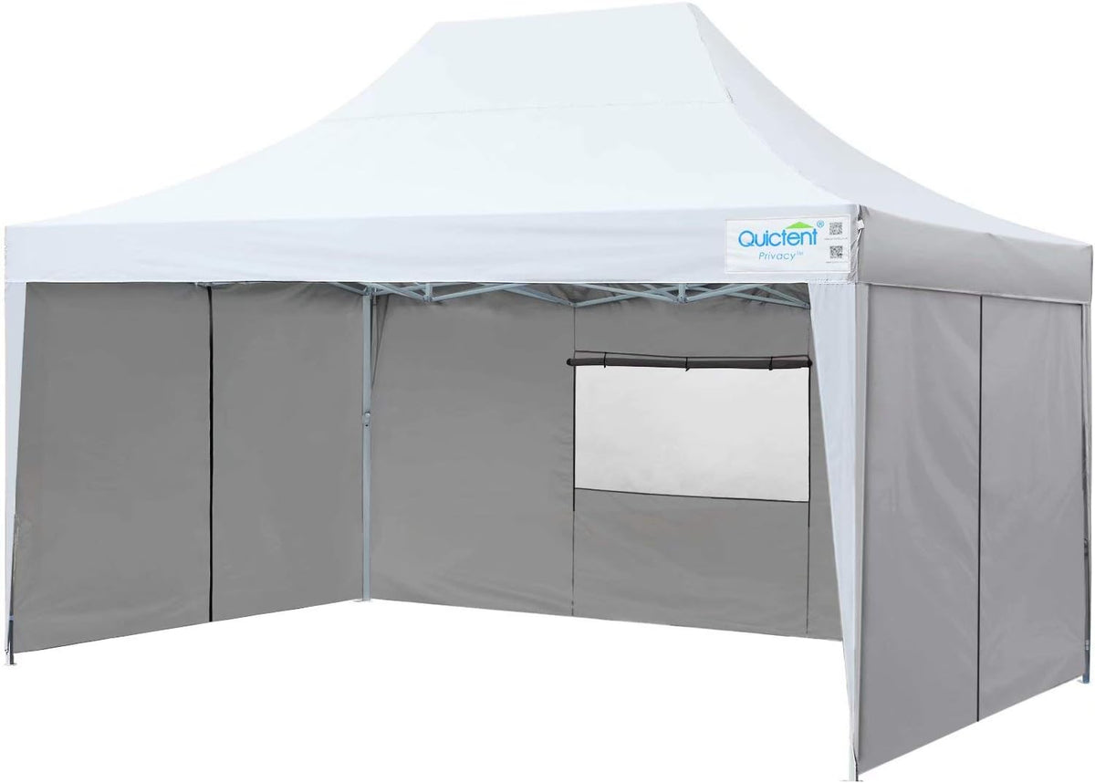 10x15 Pop Up Canopy Tent with Sidewalls and Wheeled Carry Bag O791