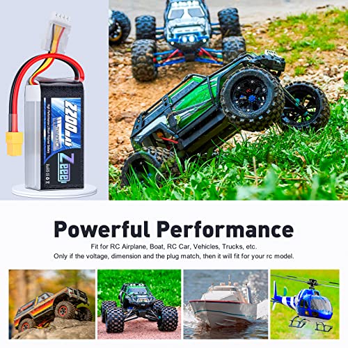 3S Lipo Battery 2200mAh 11.1V 50C Shorty Pack with XT60 Plug (2 Pack) C690286