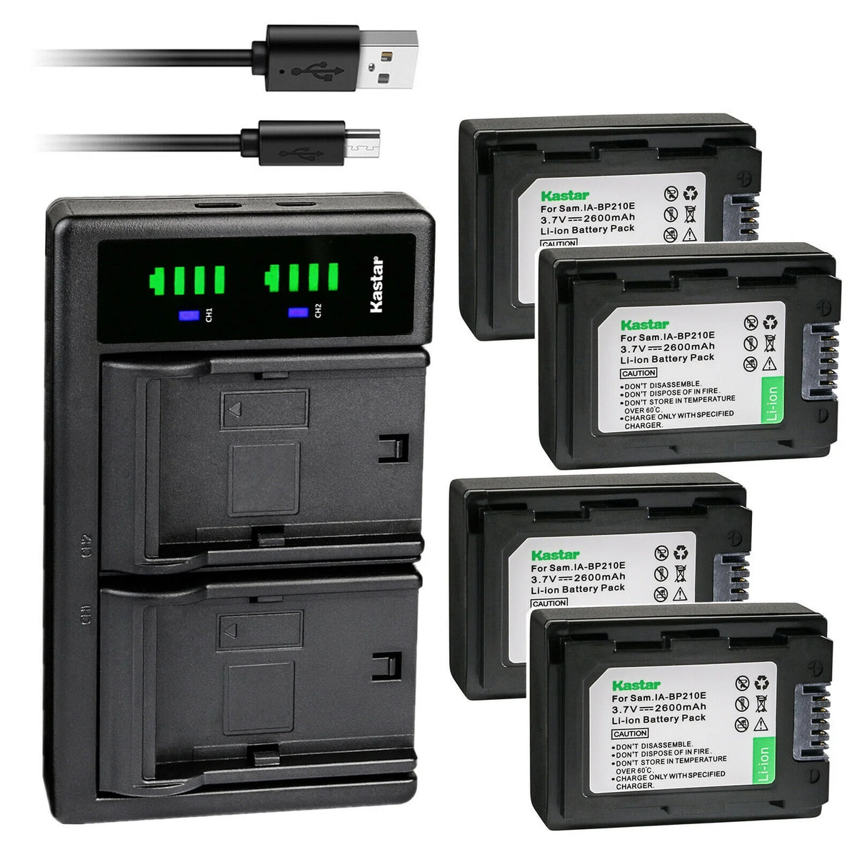 4-Pack Battery and USB Charger V347927