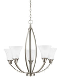 Brushed Nickel Five Light Chandelier M2765