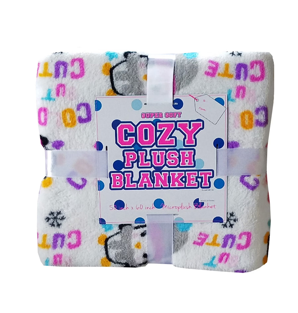 Pink Purple Micro-Plush Throw Blanket 50 x 60 inches D4521