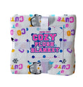 Pink Purple Micro-Plush Throw Blanket 50 x 60 inches D4521