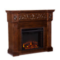 Espresso Carved Electric Fireplace X914150