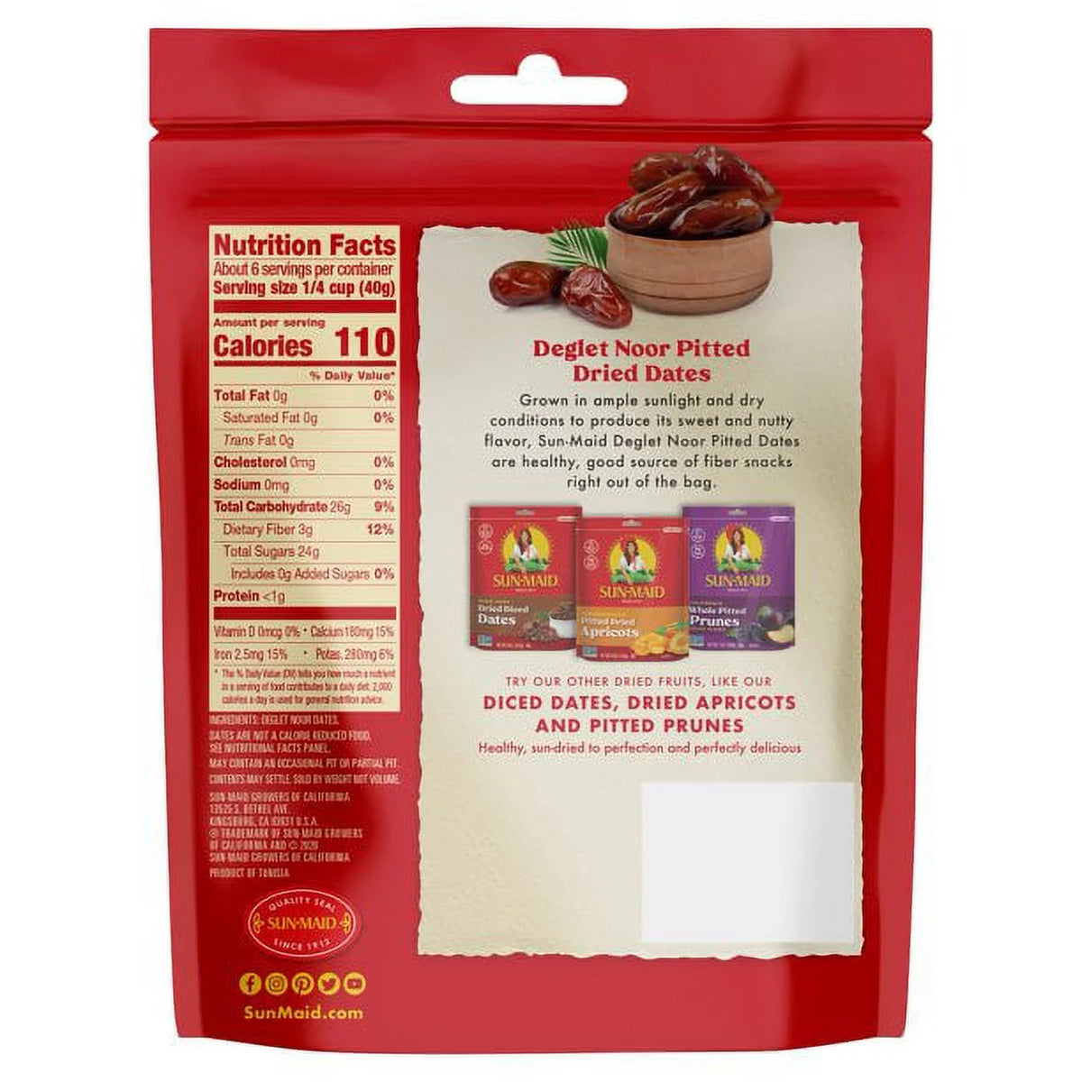 Pitted Dried Dates 8 oz Pack of 3 T819