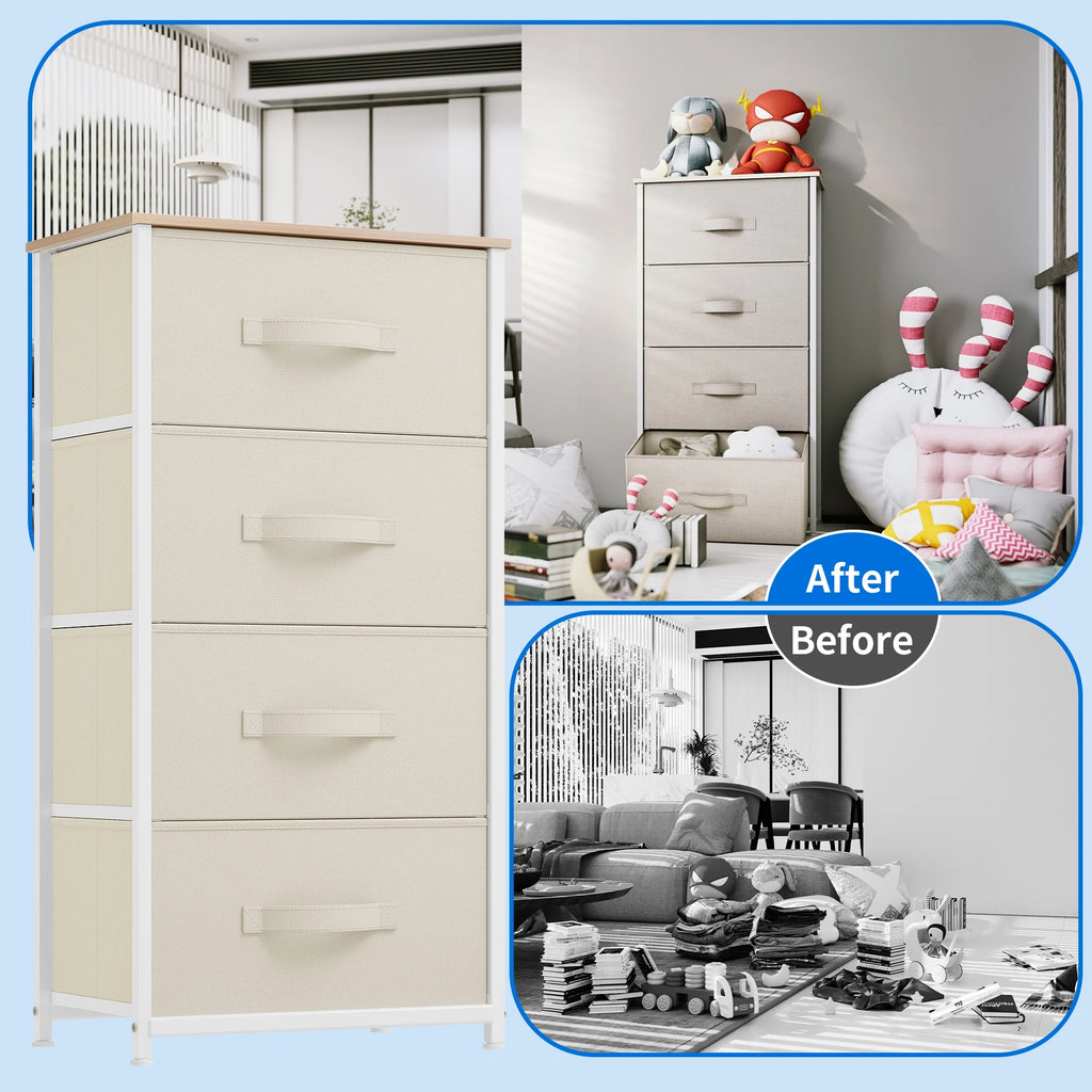 Fabric 4 Drawer Dresser E1959