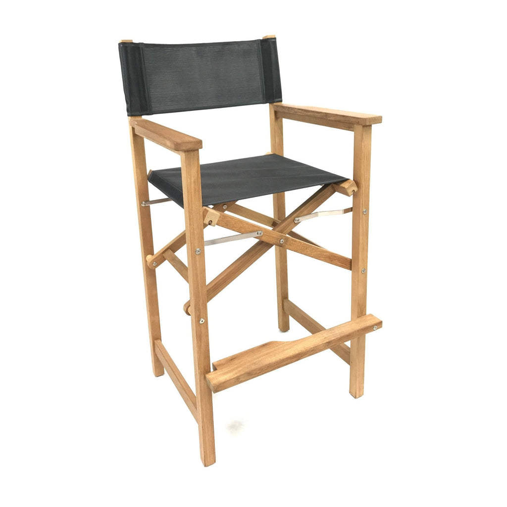 Collapsible Teak Outdoor Bar Stool with Arms L69861