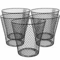 Wire Mesh Round Waste Basket 9 inch Black C342990