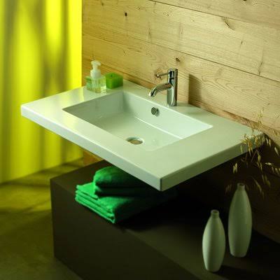 Ceramic Bathroom Sink with Overflow H6909