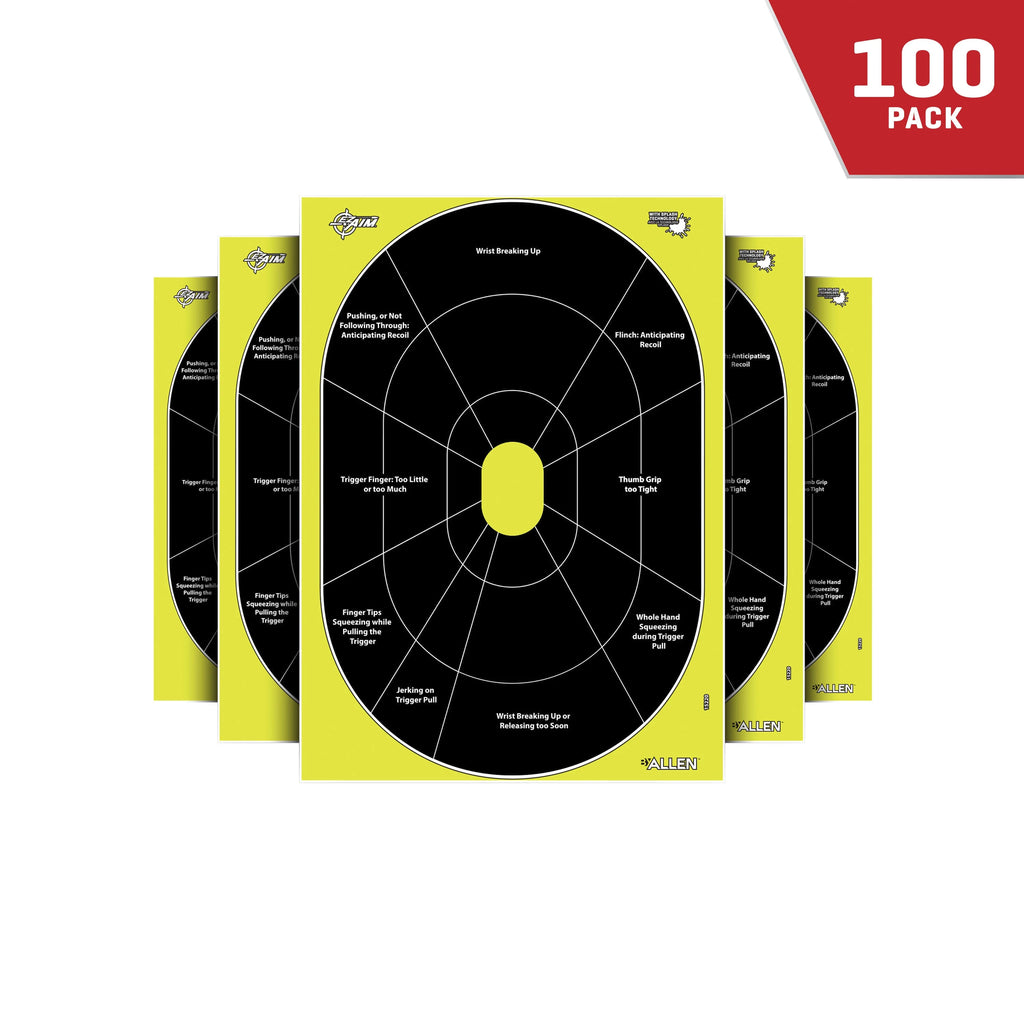 Splash Firearm Shooting Targets, 100-Pack, Black Q331