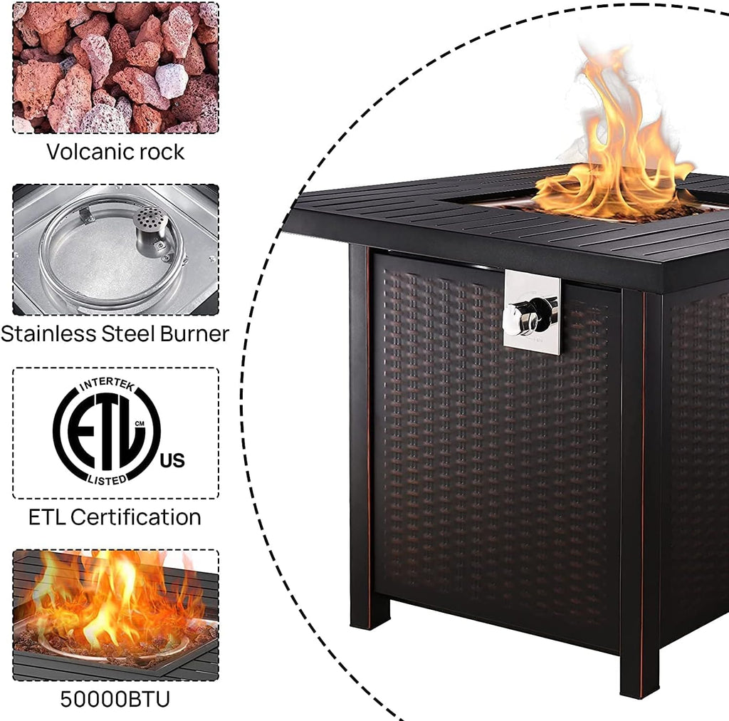 Propane Fire Pit Table 32 with 50,000 BTU D378