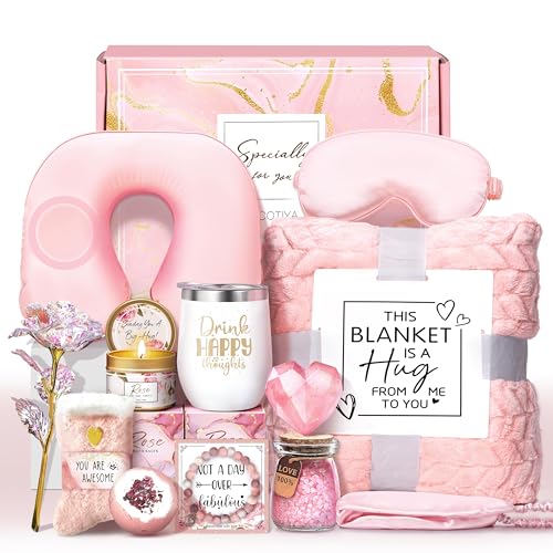 Ocean Relaxing Spa Gift Basket Care Package with Blanket L139013