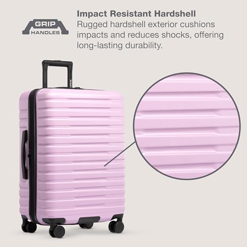 Teal Polycarbonate Hardside Travel Suitcase Luggage with 8 Spinner Wheels, Aluminum Handle, Carry-on 22-Inch S427729