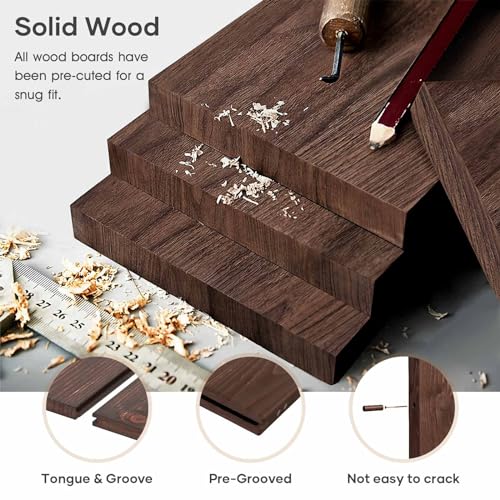36x84 inch Sliding Barn Wood Door Slab with Hardware Kit and Handle, Coffee D5432