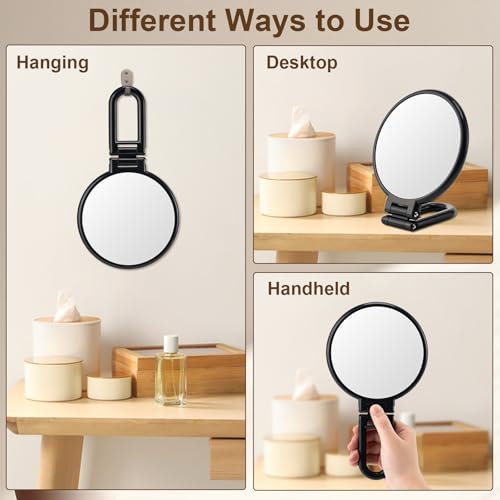 1X/10X Magnifying Double Sided Foldable Handheld Mirror P846457