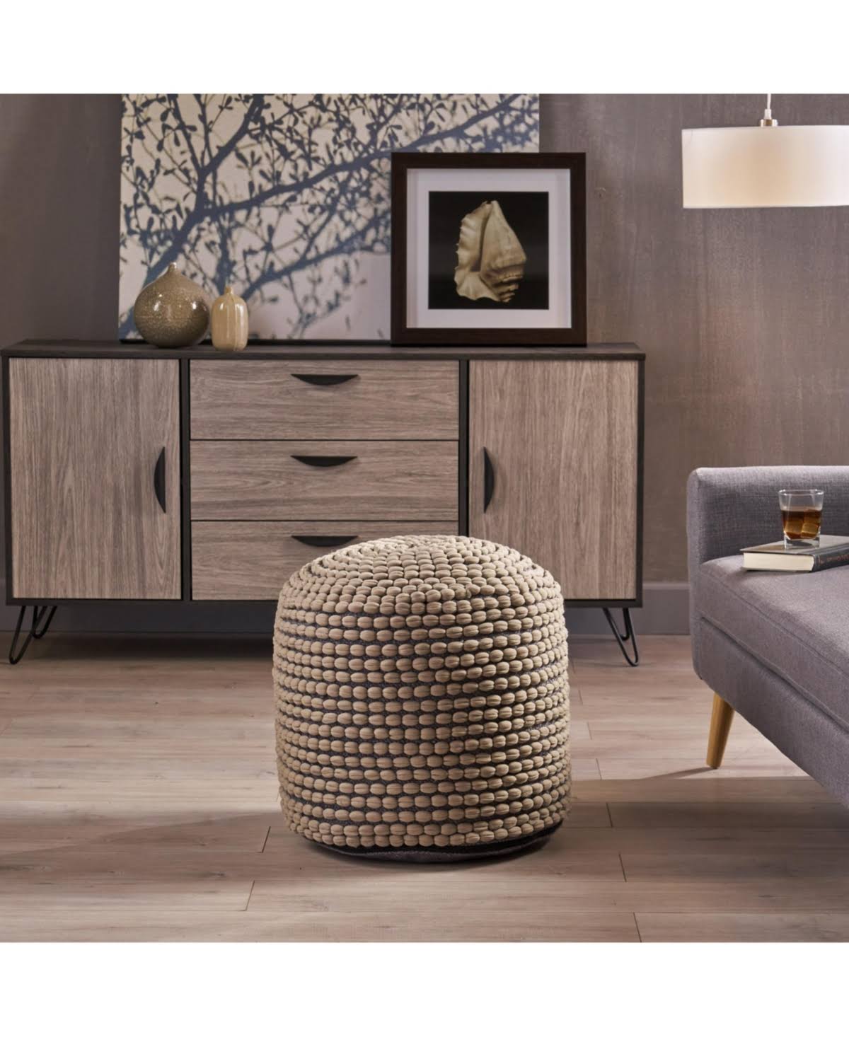 Green Pouf Z33427