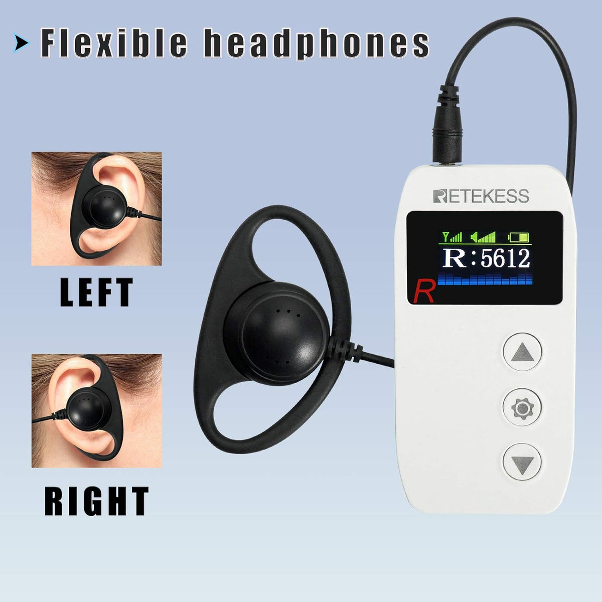 Wireless Tour Guide System with Magnetic Charging, 328ft Long Range, AUX MIC Dual Input I471