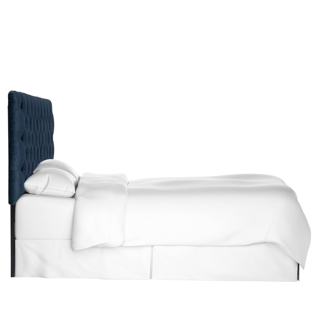Tufted Headboard in Mystere Eclipse Blue X3285