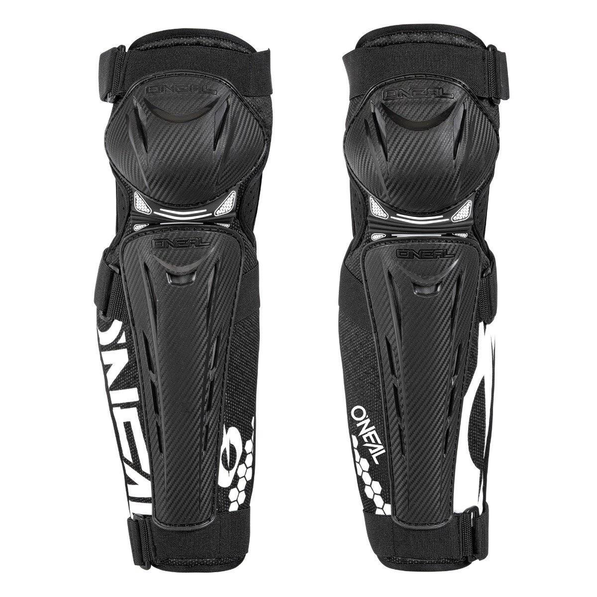 Black-White Carbon Look Knee Protectors, Size M O764