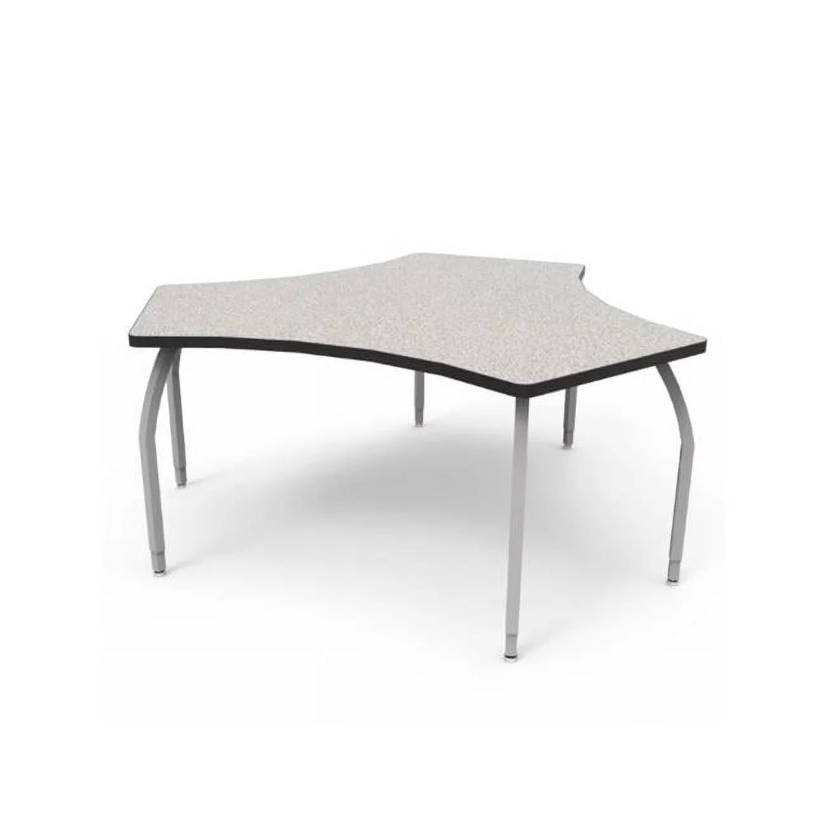 Desk with Grey Nebula Laminate & 3 Adjustable Silver Legs U91948