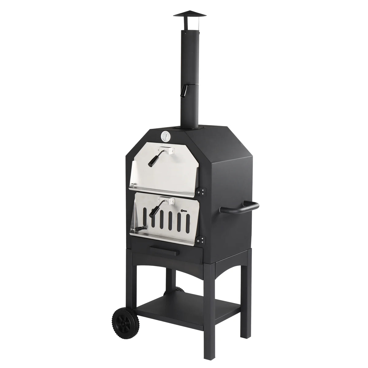Portable Wood Burning Outdoor Pizza Oven with Pizza Stone and Peel S399