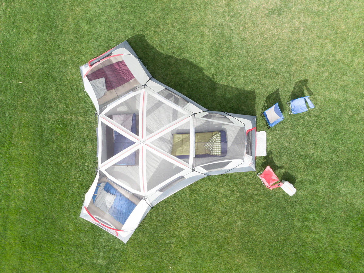 20-Person 4-Room Cabin Tent with 3 Separate Entrances A2462