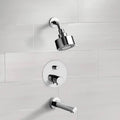 Chrome Thermostatic Tub and Shower Faucet Set with Multi Function Shower Head N9992