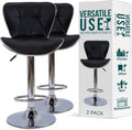 Adjustable Bar Stools Set of 2 Black A47197
