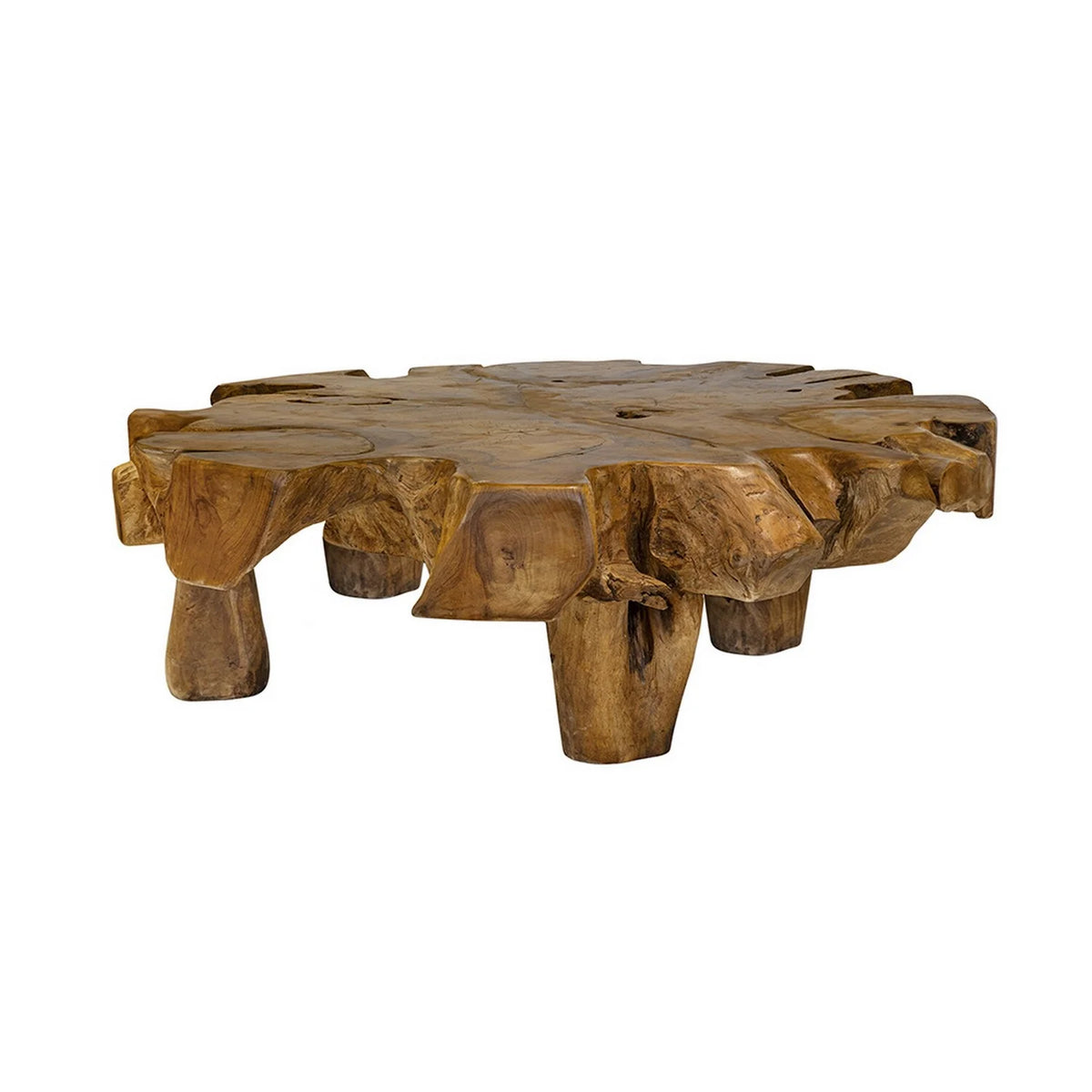 Natural Brown Teak Root Coffee Table K496519