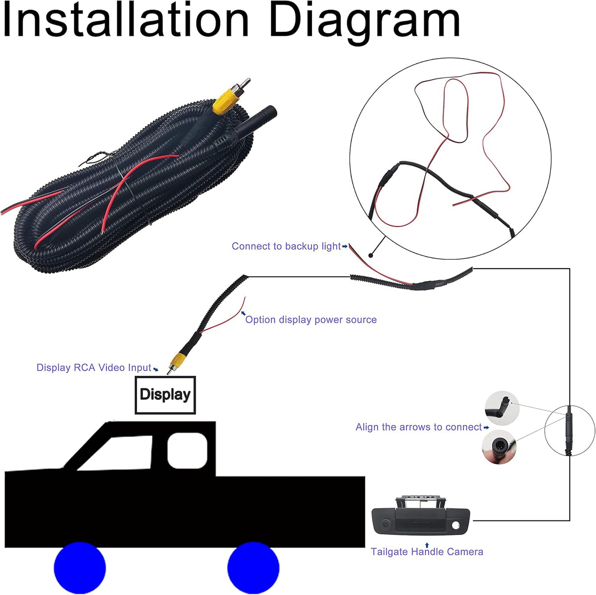 Tailgate Handle with Camera Black T7951