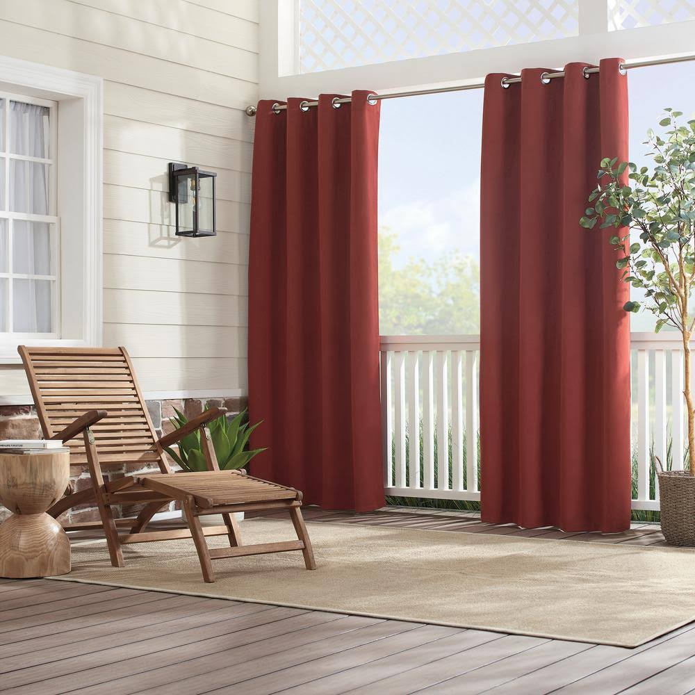 Red Canvas Solid Grommet Panel Y753