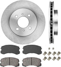256 mm 4 Lug Brake Disc Rotors + Ceramic Brake Pads + Hardware R118