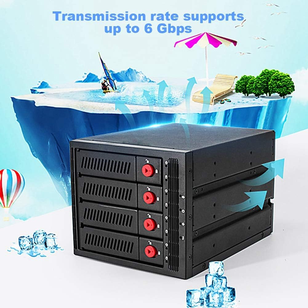 4 Bay Mobile Rack Backplane Cage with 80mm Fan V66130